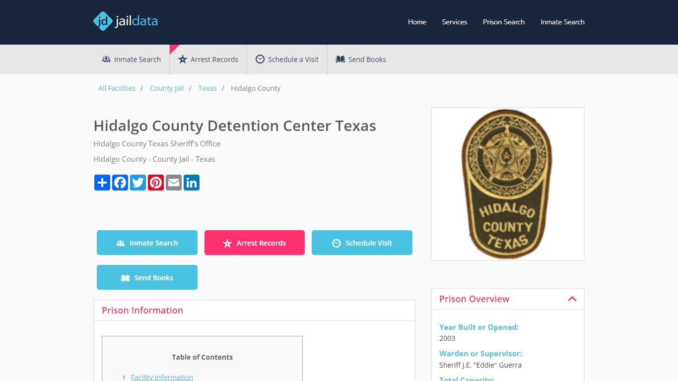 Hidalgo County Jail: Jail Records, Inmate Search, Visitation, Bail ...